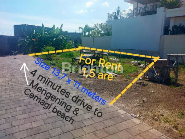 LAND FOR RENT ( LEASEHOLD ) 4 MINUTES DRIVE TO MENGENING AND CEMAGI BEACH .