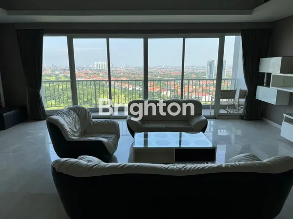 image APARTEMEN ADHIWANGSA 3BR FULL FURNISH VIEW GOLF PRIVATE LIFT CONNECT LENMARC MALL SURABAYA (1)