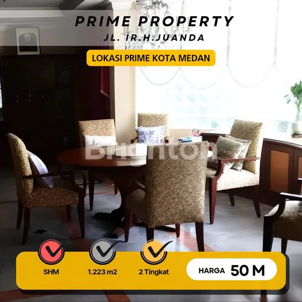 image DI JUAL RUMAH LUAS TANAH 1.223 M2 JL.IR.H.JUANDA - PRIME LOCATION KOTA MEDAN - SIAP HUNI-SEMI FURNISHED   (1)