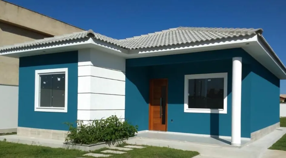 warna cat rumah bagian luar biru tua