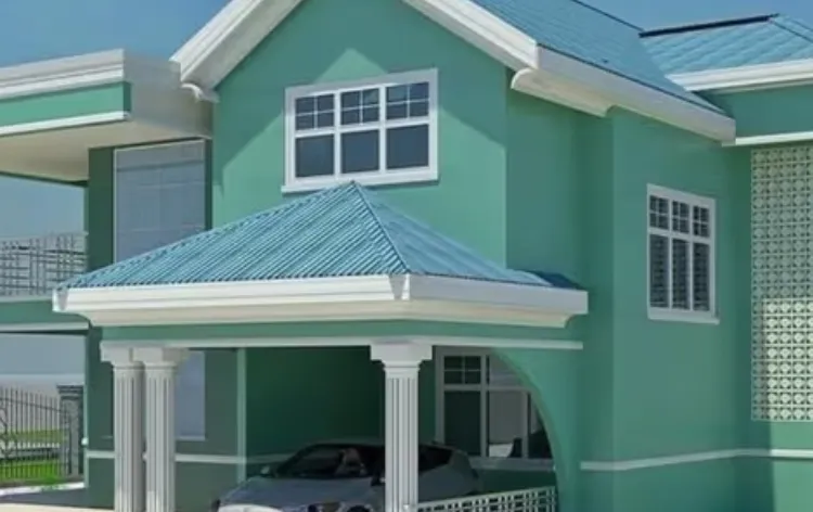 warna cat rumah bagian luar mint