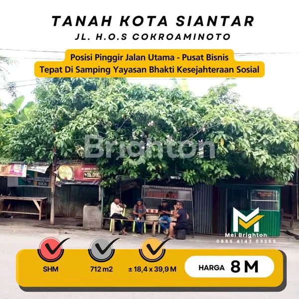 image DIJUAL TANAH LUAS 712 M² ( BENTUK PERSEGI PANJANG ) JL.H.O.S COKROAMINOTO, PEMATANG SIANTAR (1)