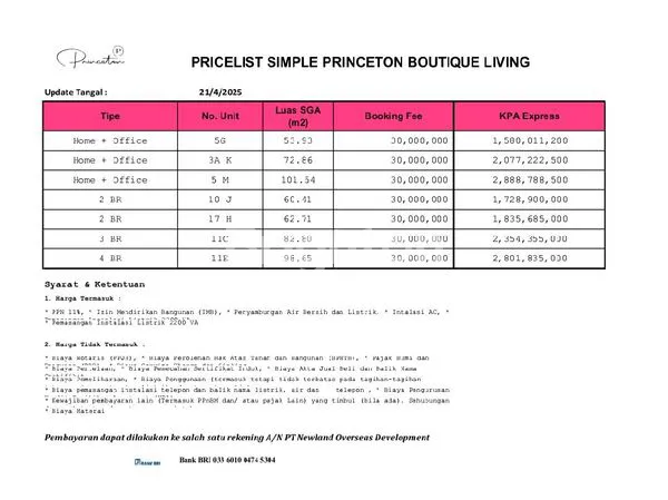 image PRINCETON TYPE E 4BR 98.65M² (5)