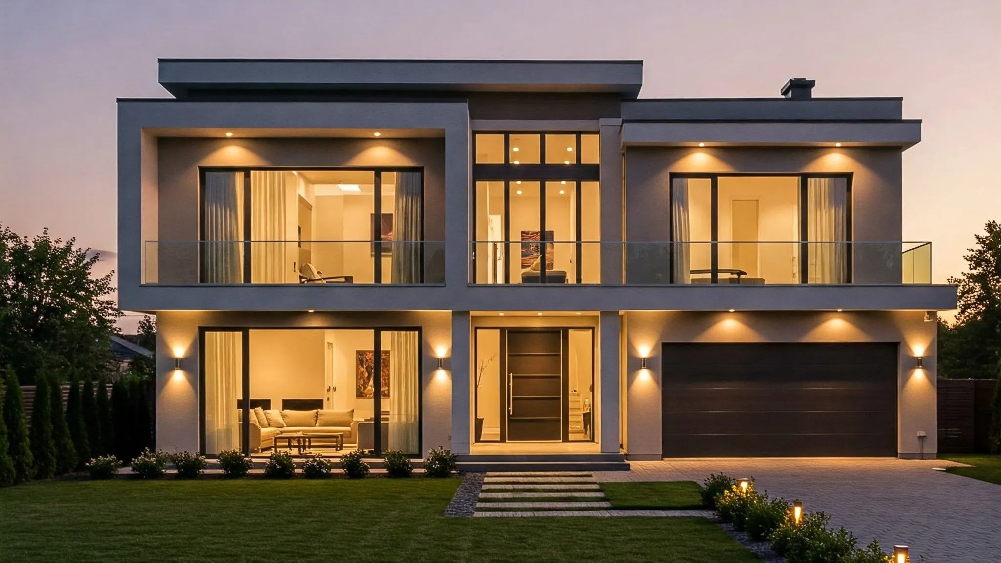 ciri khas desain rumah 2 lantai minimalis modern elegan 4