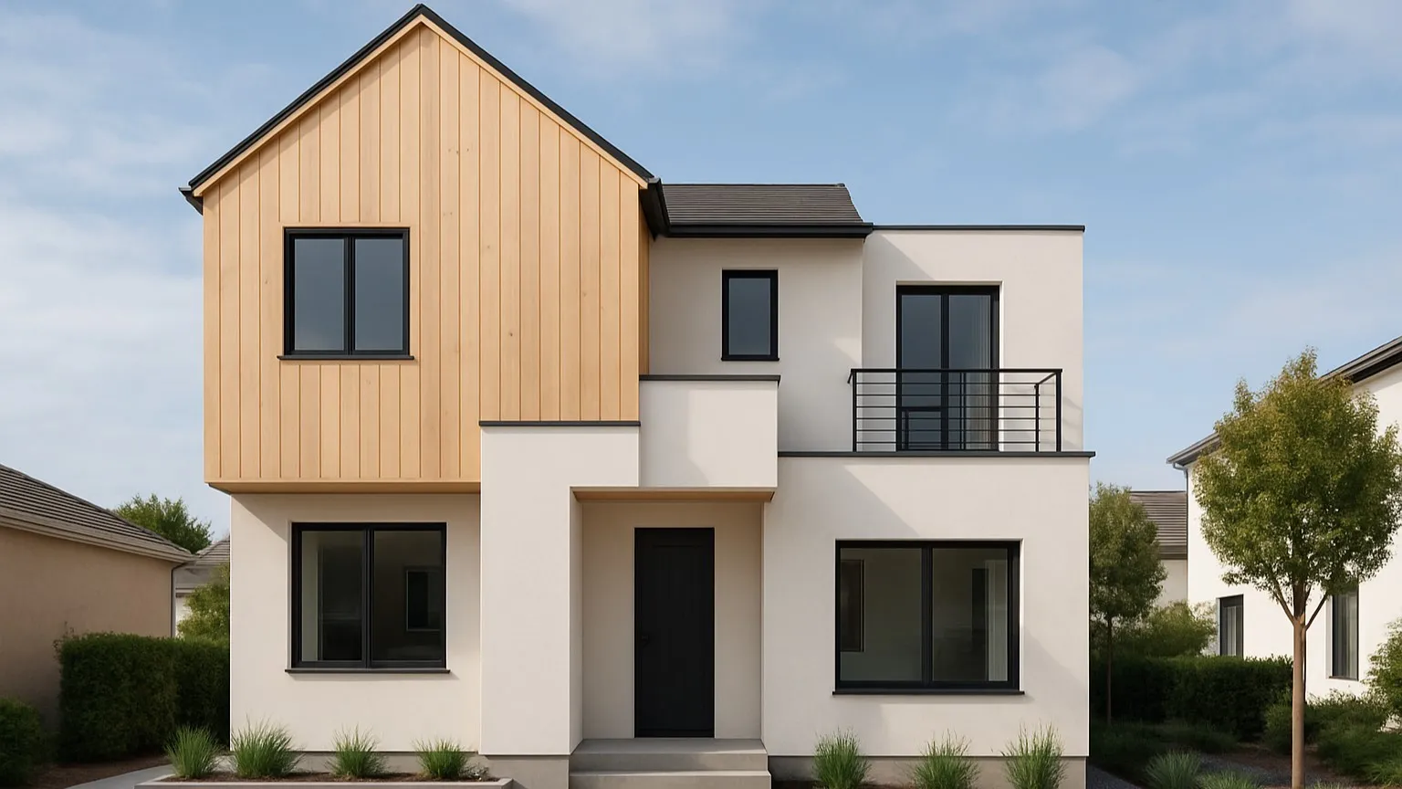 rumah 2 lantai minimalis modern elegan split level kontemporer 5