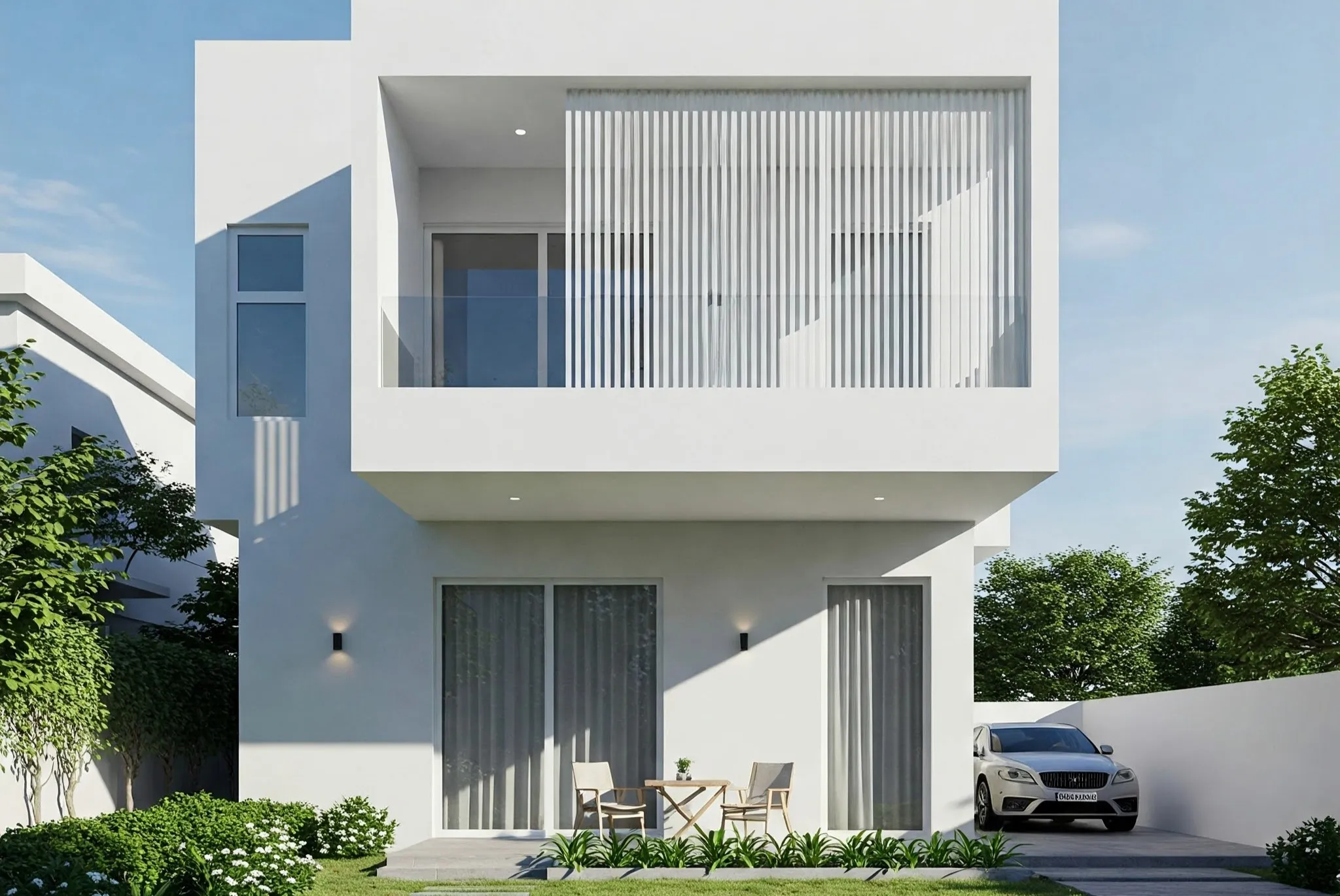 balkon rumah tertutup sebagian loggia style 4