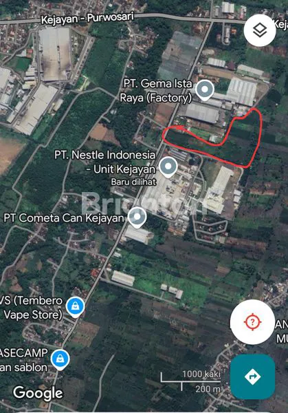 TANAH INDUSTRI KOMERSIAL NOL JALAN RAYA PASURUAN SEBELAH PABRIK NESTLE JAWA TIMUR