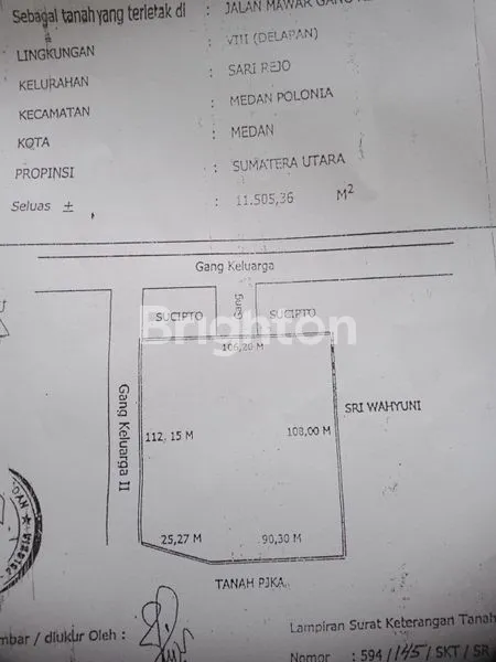 TANAH 12.400M² DEPAN ASRAMA HAJI MEDAN