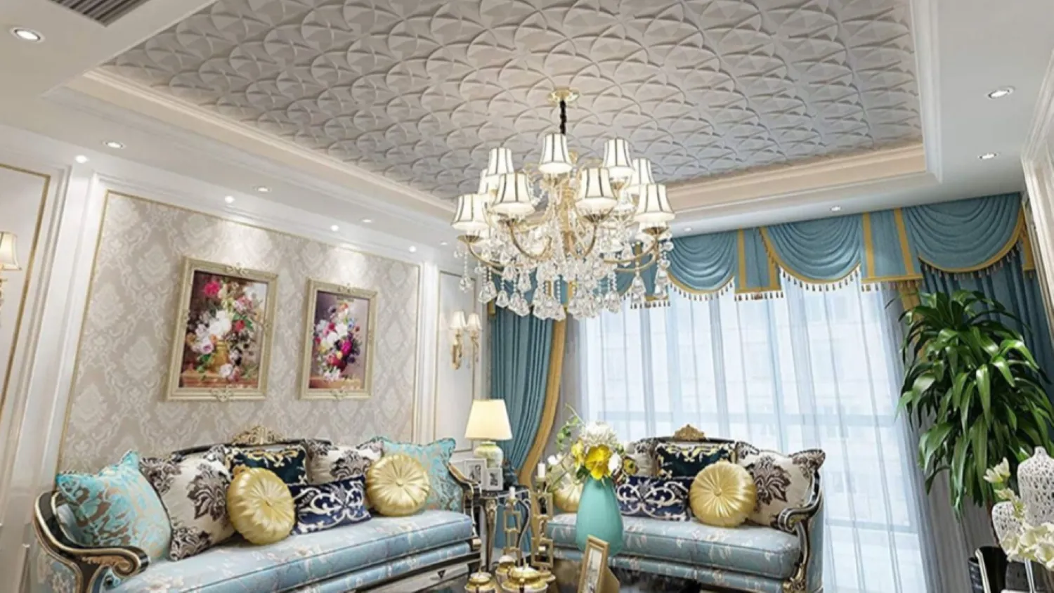 model plafon pvc ruang tamu terbaru 7