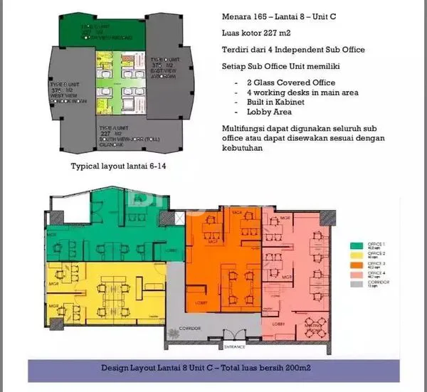 RUANG KERJA DI GEDUNG 165