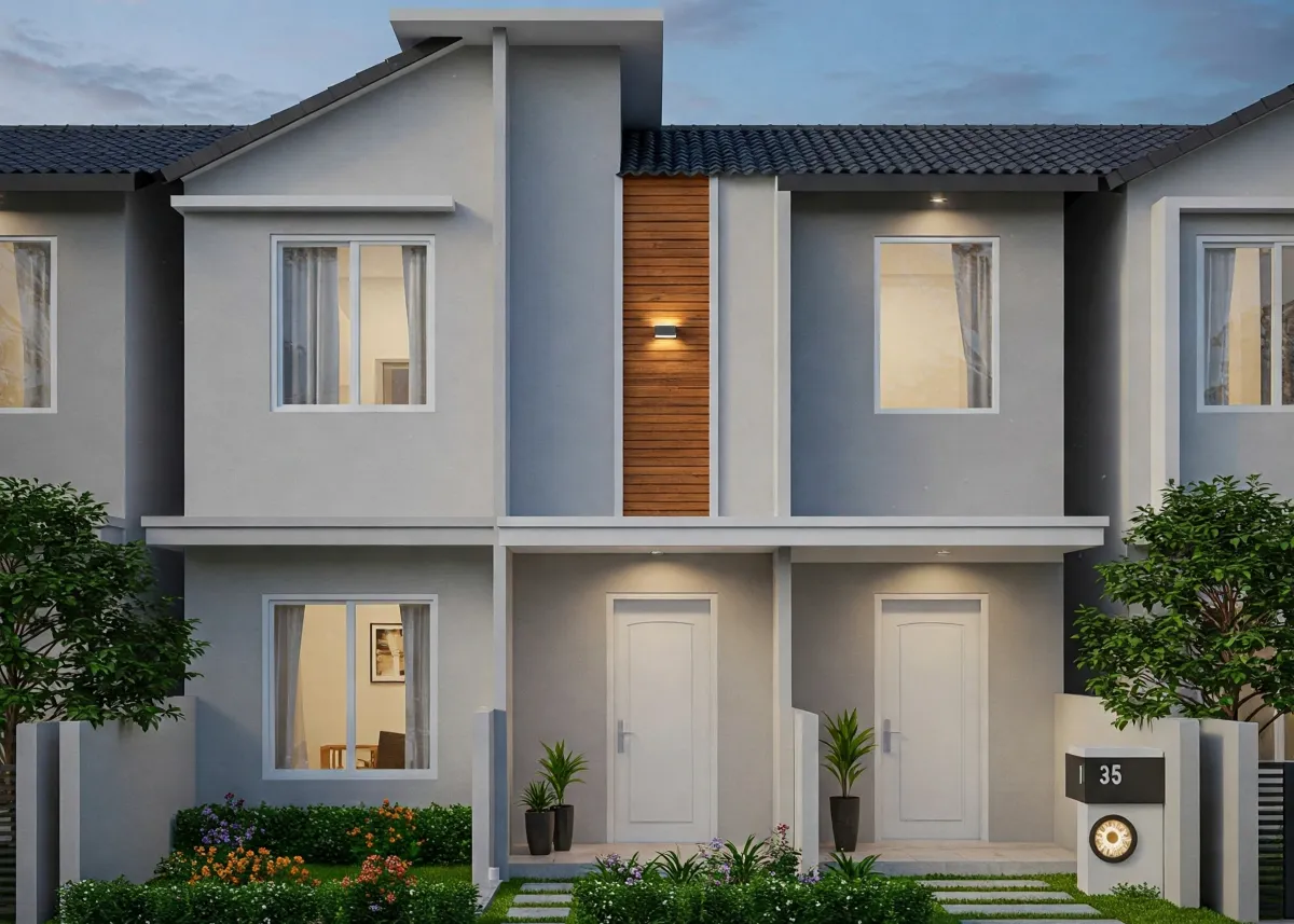 rumah cluster sederhana modern compact 18