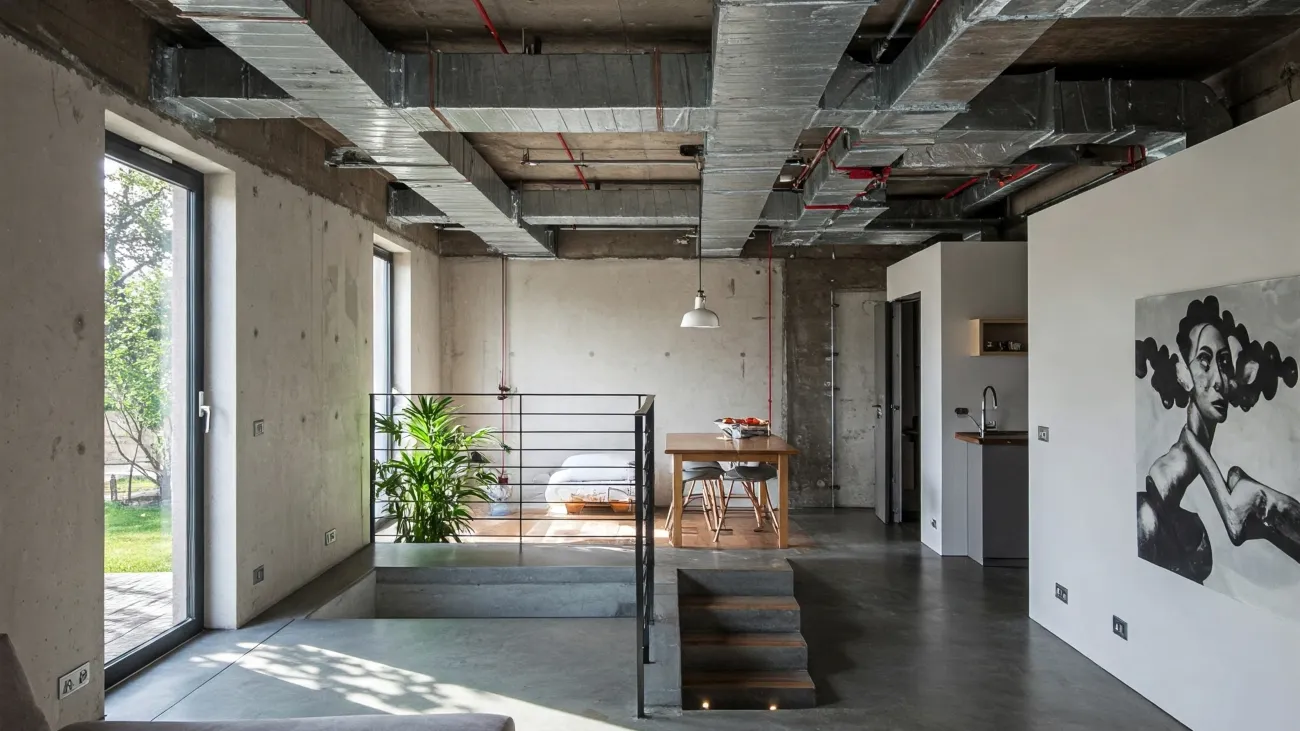 plafon rumah dengan material ekspos 11