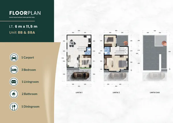 image KOMPLEK EIFFEL SUITE TIPE 6X11,5 (2)