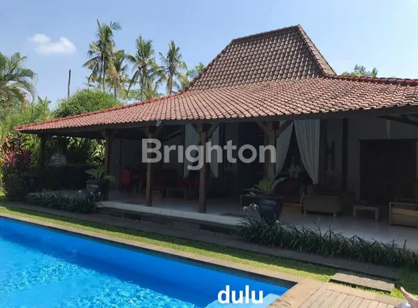 VILLA LODTUNDUH UBUD DENGAN 2 BANGUNAN JOGLO DIHITUNG TANAH SAJA