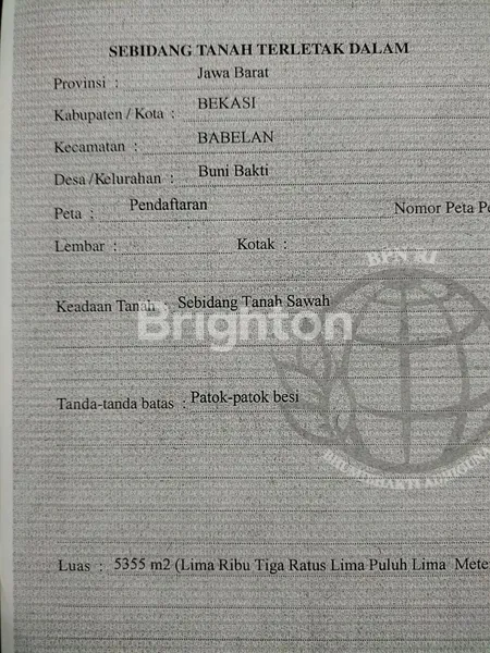image DIJUAL TANAH/LAHAN KOSONG STRATEGIS – 5.355 M² DI BABELAN BEKASI (3)