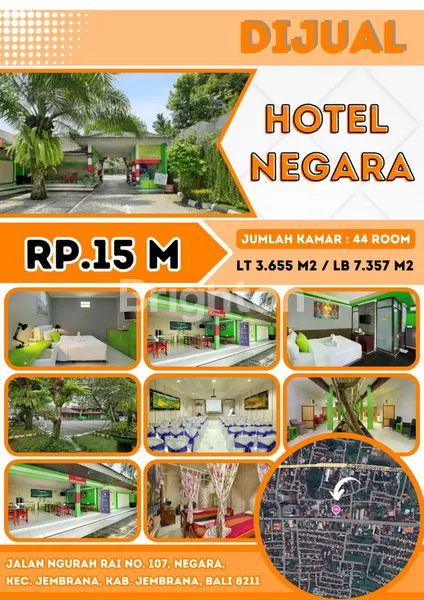 Gambar Property HOTEL KOMERSIAL LUAS DI PUSAT KOTA NEGARA – PELUANG EMAS UNTUK BISNIS PERHOTELAN DI BALI BARAT
