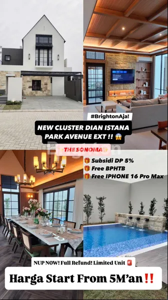 image DIAN ISTANA THE SONOMA CALIFORNIAN STYLE 3 LANTAI ADA ATTIC ROOM, PRIVATE POOL NUP NOW UNIT TERBATAS!! (1)