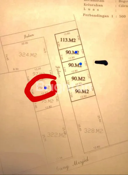 DIJUAL KAVLING DI GG MESJID CILENDEK