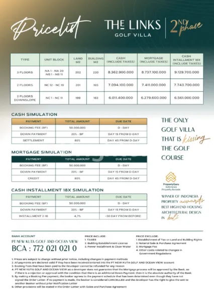 image THE LINKS, LUXURY GOLF VILLA IN PECATU ULUWATU BALI: THE ONLY GOLF VILLA THAT IS KISSING THE GOLF COURSE (7)