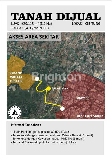 image TANAH LUAS 3,9 HA & PABRIK DI CIBITUNG (5)