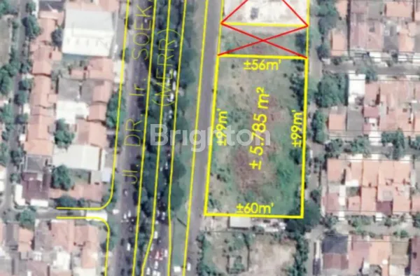 LAHAN RAYA MERR DIJUAL, LOKASI STRATEGIS LALU LINTAS RAMAI, SANGAT COCOK SEKOLAH, KANTOR, SHOWROOM, CAFE, BISA DIBELI SEBAGIAN