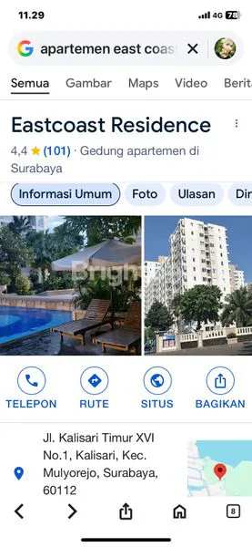 image APARTEMEN TOPAS KALISARI TIMUR, 2 KT, VIEW KOLAM, PPJB LUNAS (3)