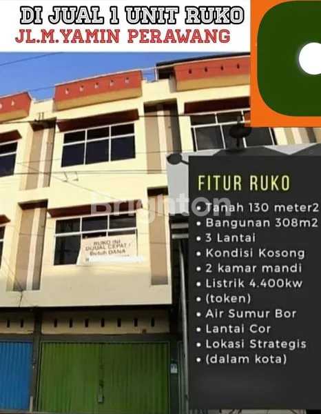 DIJUAL RUKO 3 TINGKAT