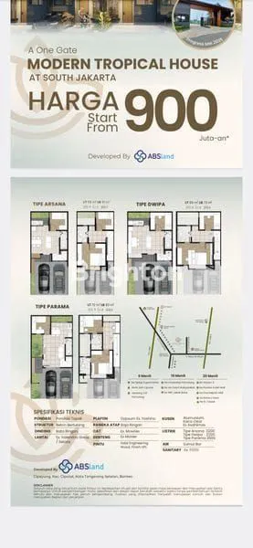 image RUMAH MEWAH 2 LANTAI DI CIPUTAT - 3KT, POOL & ONE GATE SYSTEM (4)