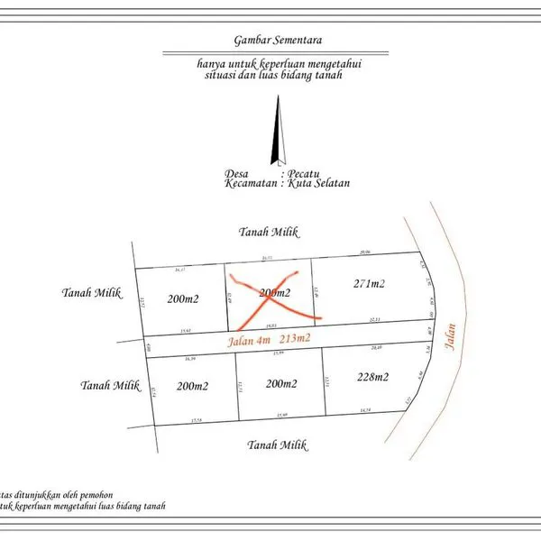 image LAHAN JALAN UTAMA DI KAWASAN BINGIN BEACH, ULUWATU - BALI (5)