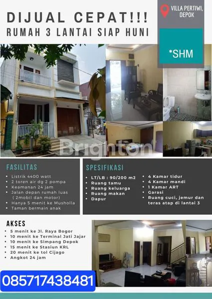 image RUMAH MURAH VILLA PERTIWI LOKASI STRATEGIS DEPOK (2)