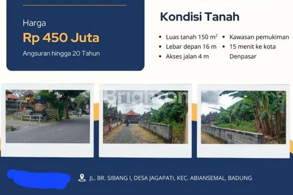 DIJUAL TANAH MURAH DI SIBANG JAGAPATI