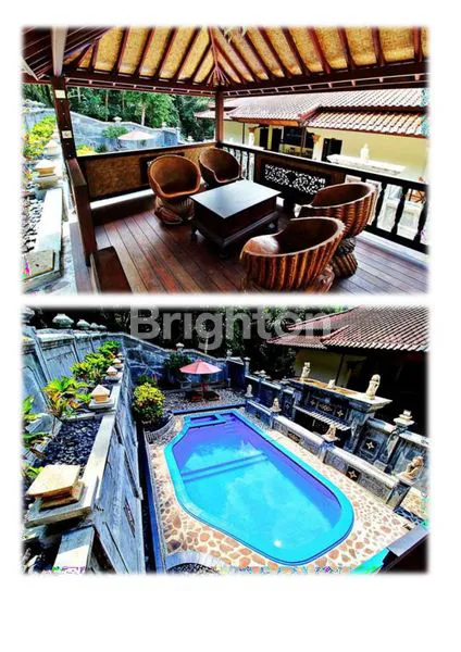 VILLA MEWAH 2 LANTAI GAYA BALI – KOLAM RENANG, VIEW GUNUNG, FULL FURNISHED – WEST LOMBOK