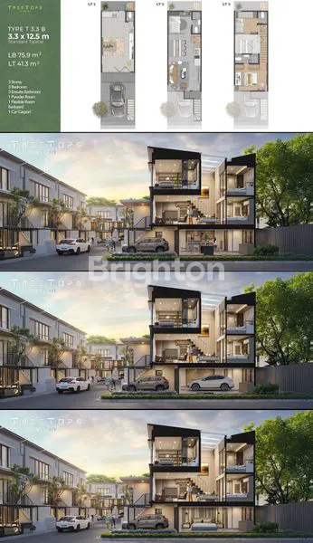 image PARKSERPONG – RUMAH MODERN 3 LANTAI TYPE TREETOPS (3)