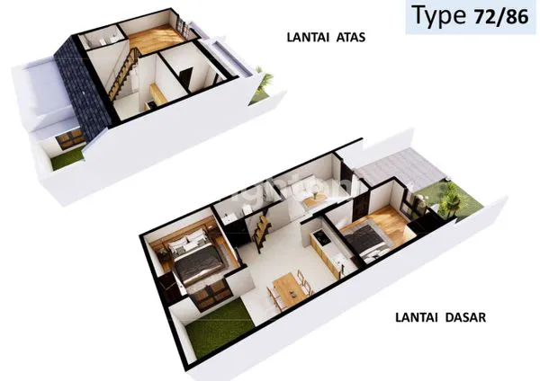 image RUMAH MODERN 1.5 LANTAI STRATEGIS DI SUKADAHAM, DEKAT LEMBAH HIJAU (6)