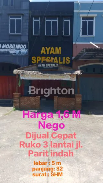 image RUKO 3 LANTAI PREMIUM DEKAT MTQ, JL. PARIT INDAH - SHM SIAP PAKAI (1)