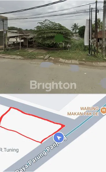 DIJUAL/ DISEWAKAN : TANAH STRATEGIS PINGGIR JALAN RAYA PARUNG PANJANG, LEGOK