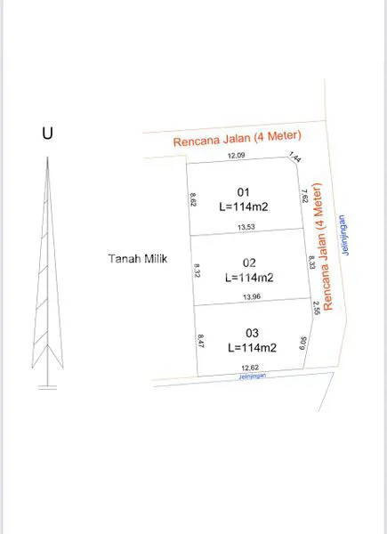 image TANAH SIAP UNTUK DI BANGUN DI LINGKUNGAN PERUMAHN ELITE DEKAT JLN RAYA GATSU TIMUR (4)