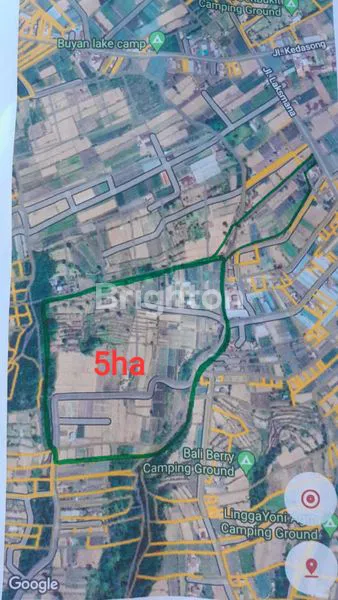 TANAH PREMIUM 5 HA VIEW DANAU BUYAN DI KETINGGIAN 1000MDPL LAHAN SUBUR UNTUK PERTANIAN.