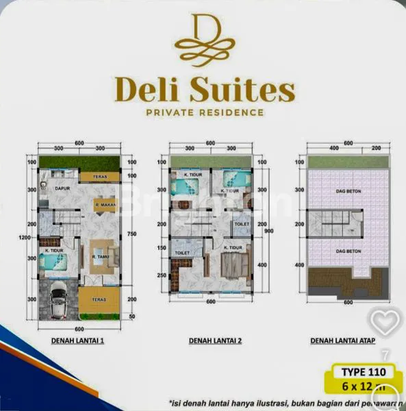 image DIJUAL RUMAH VILLA BARU - LEBAR 6 METER - KOMPLEK BARU BISA TEMBUS KE CEMARA ASRI - KRAKATAU (7)