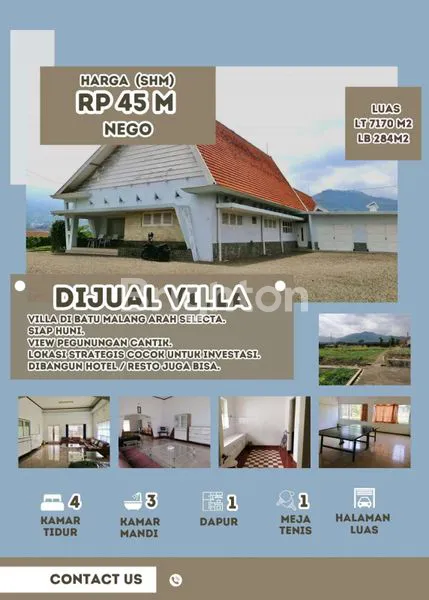 Gambar Property VILLA BUKIT BERBUNGA BATU MALANG CIAMIK DENGAN VIEW PEGUNUNGAN