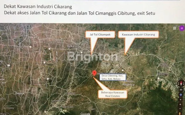image TANAH 1,35 HEKTAR, STRATEGIS, DI SETU, BEKASI,  PINGGIR JALAN, DI SAMPING DANAU BUATAN, DAN DEKAT KAWASAN INDUSTRI DAN JALAN TOL, COCOK UNTUK PERUMAHAN MENENGAH KEBAWAH ATAU SARANA PENUNJANG KAWASAN INDUSTRI (7)