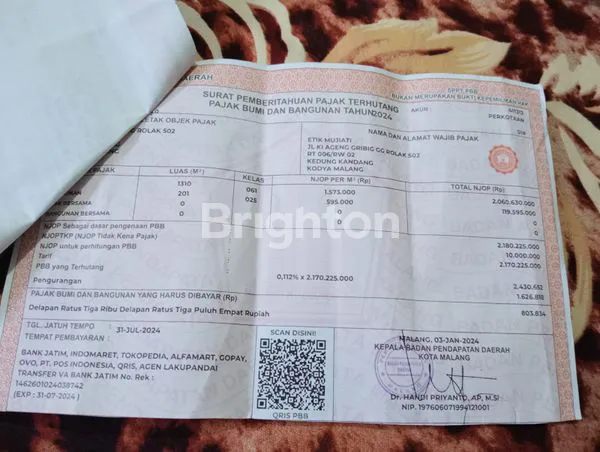 image TANAH LUAS 1310M² PLUS GUDANG DI KEDUNGKANDANG, DEKAT TOL (6)