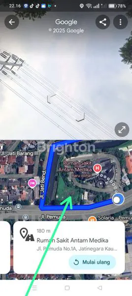 TANAH RAWAMANGUN SAMPING RS ANTAM LOKASI STRATEGIS JAKARTA TIMUR