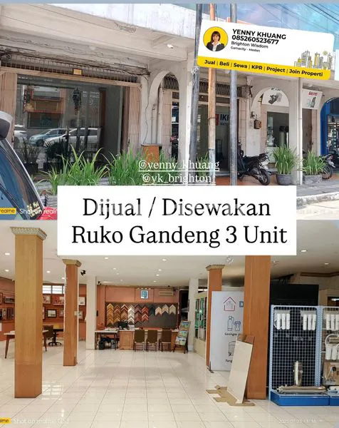 image DIJUAL / DISEWAKAN RUKO 3 UNIT GANDENG SIAP PAKAI INTI KOTA MEDAN JALAN PEMUDA, MEDAN MAIMUN (2)
