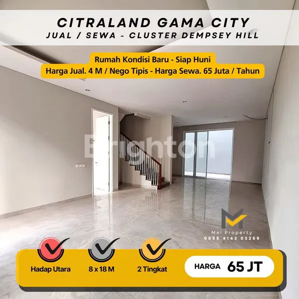 image DIJUAL/DISEWAKAN CITRALAND GAMACITY CLUSTER DEMPSEY HILL RUMAH BARU LEBAR 8 MTR (1)