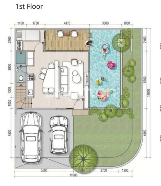 image DIJUAL READY RUMAH 2 LANTAI MODERN MINIMALIS AMEGA WESTPARC MENGANTI GRESIK (3)