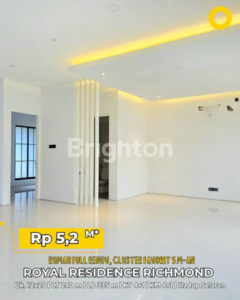 image RUMAH FULL RENOV, CLUSTER FAVORIT 5 M-AN. RICHMOND ROYAL RESIDENCE WIYUNG SURABAYA BARAT DEKAT PAKUWON MALL, PAKUWON INDAH, CITRALAND. (4)