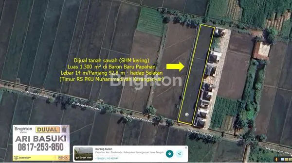 image TANAH SAWAH (SHM KERING) DI PAPAHAN KARANGANYAR  (7)
