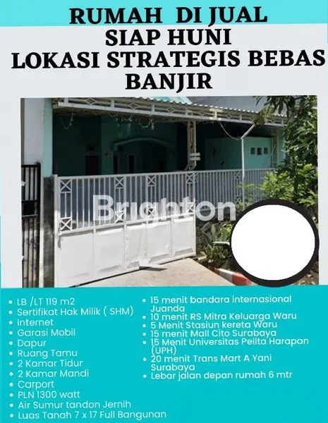 image RUMAH DI JUAL LOKASI STRATEGIS DEKAT BANDARA JUANDA (1)