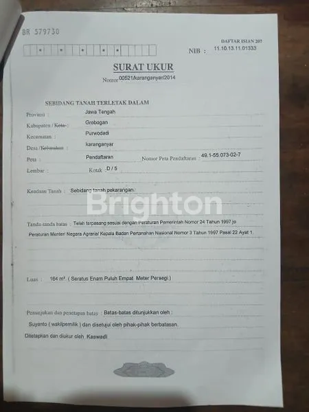 TANAH DI PURWODADI GROBOGAN